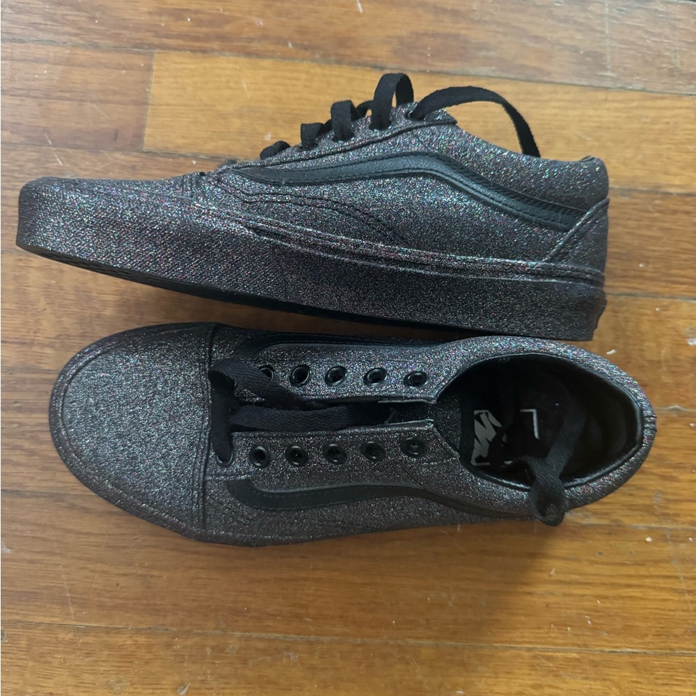 Black Glitter Vans 6.5